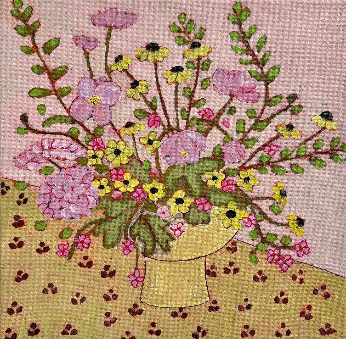 Pink & yellow daisies