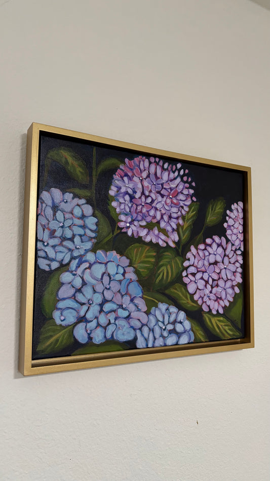 Purple hydrangeas