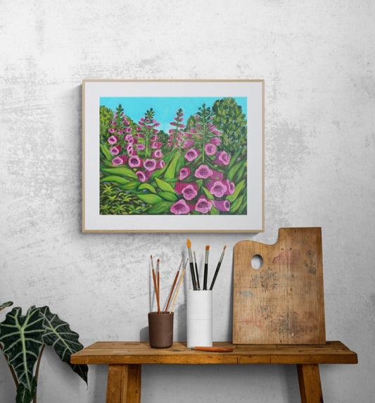Purple Fox glove Print