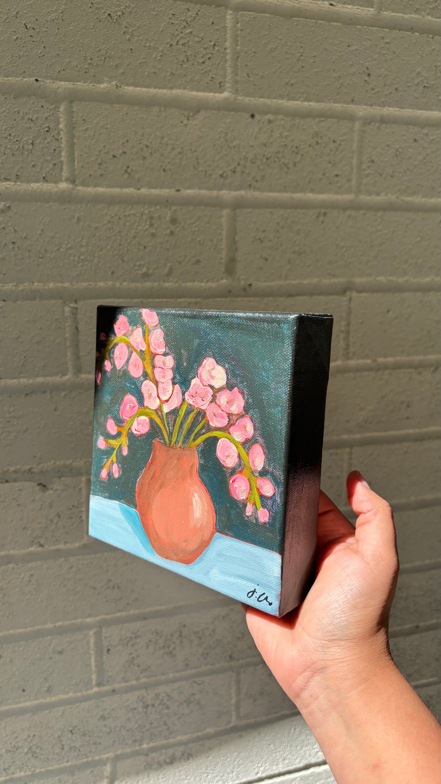 Small square pink flowers