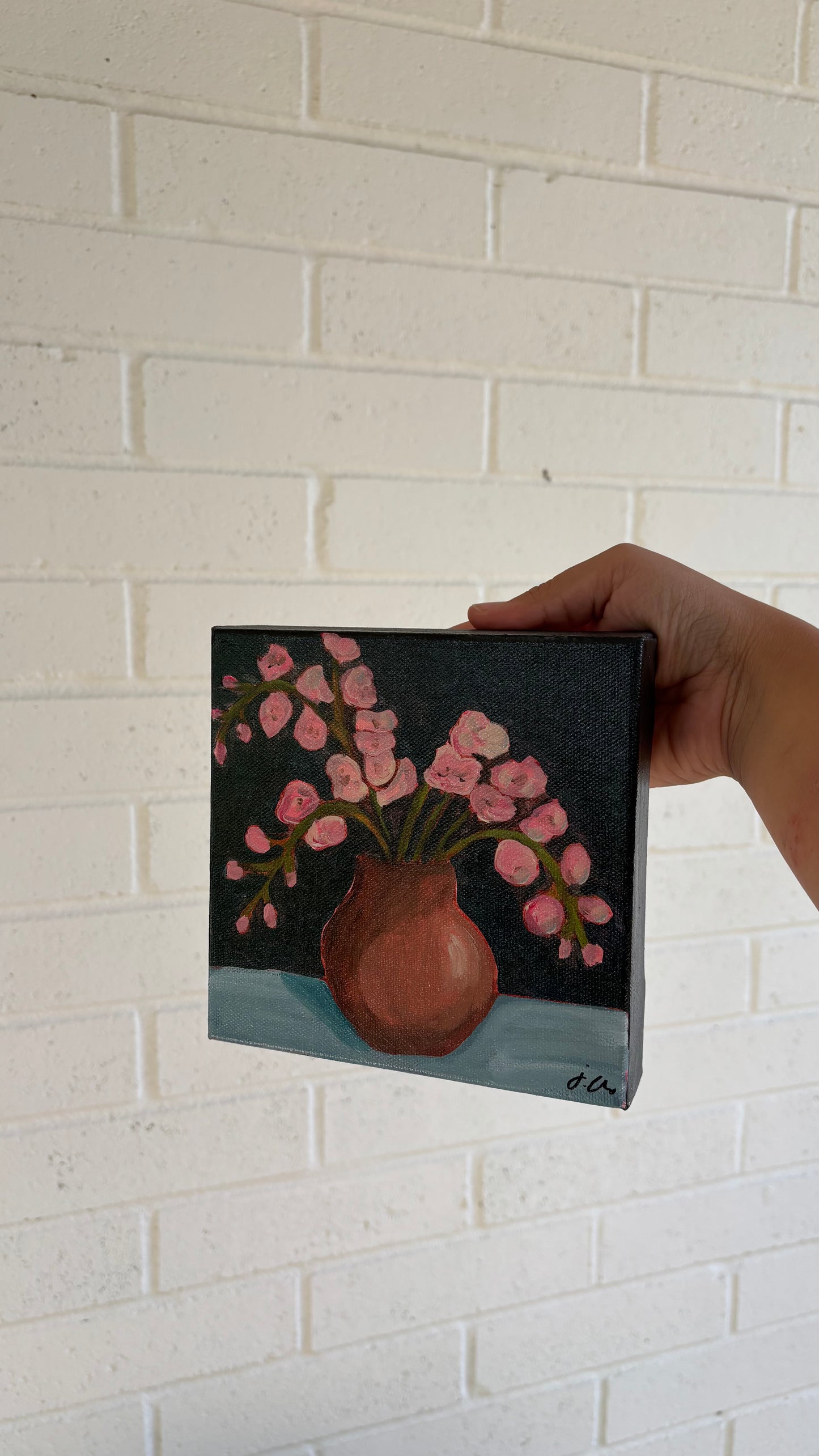Small square pink flowers