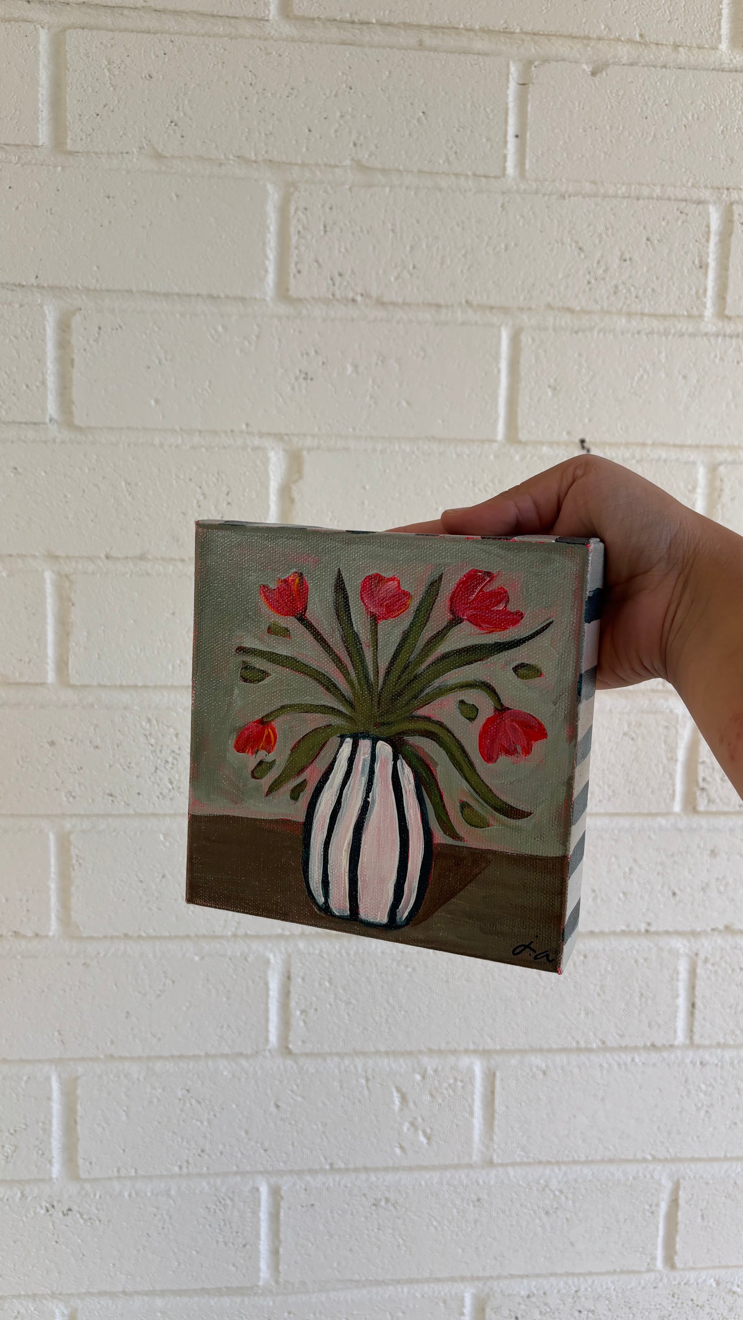 Striped vase