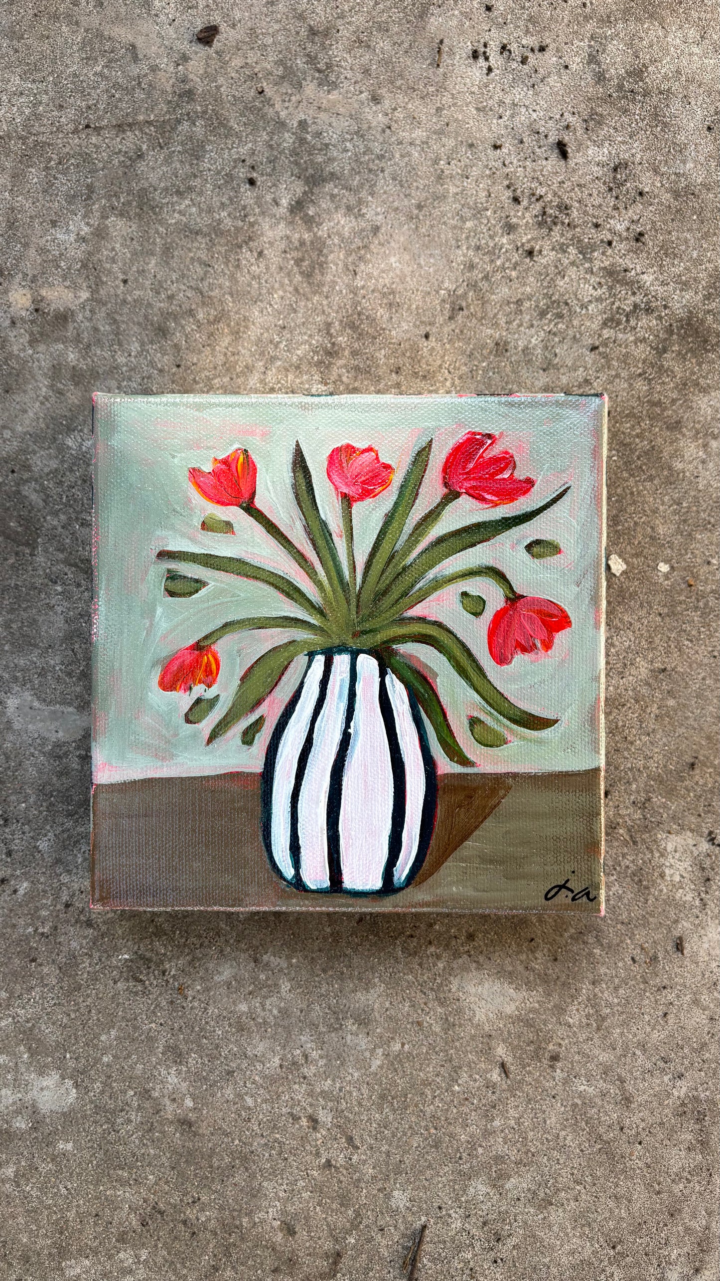 Striped vase