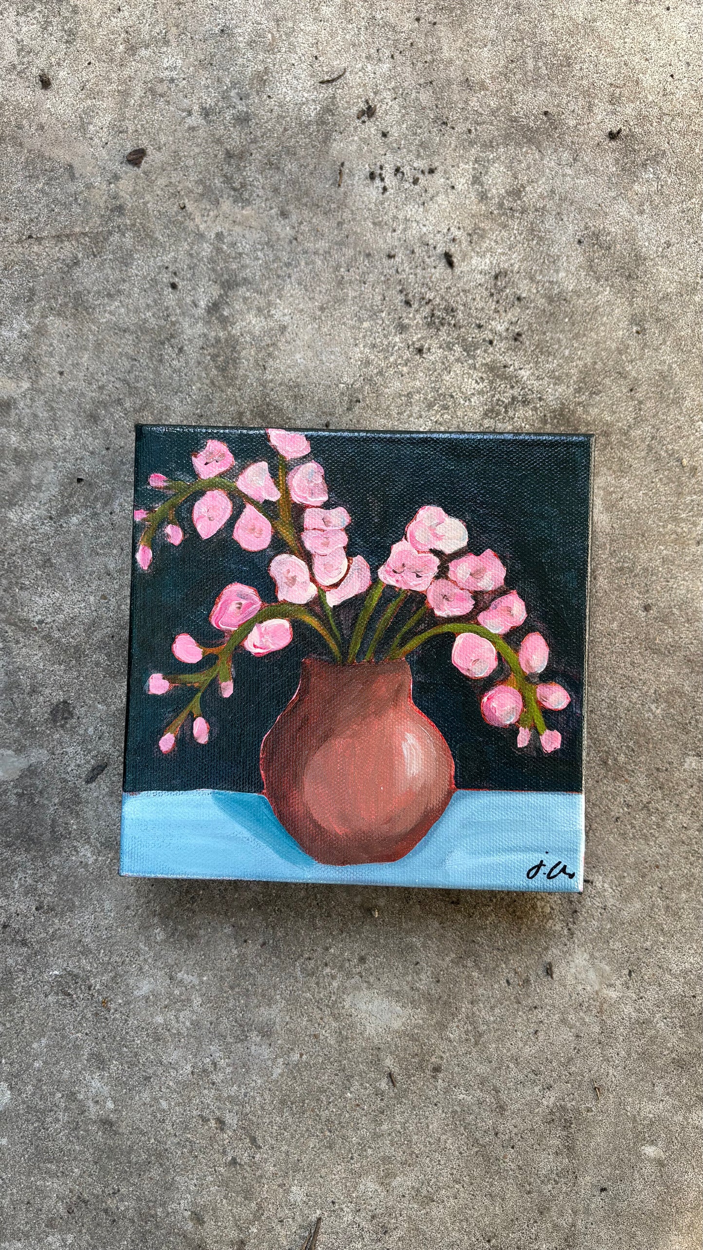 Small square pink flowers