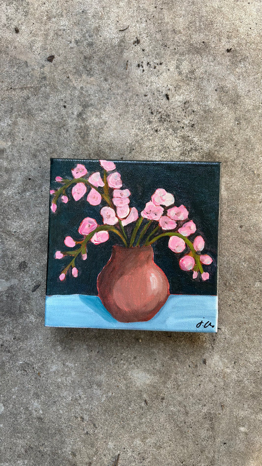 Small square pink flowers