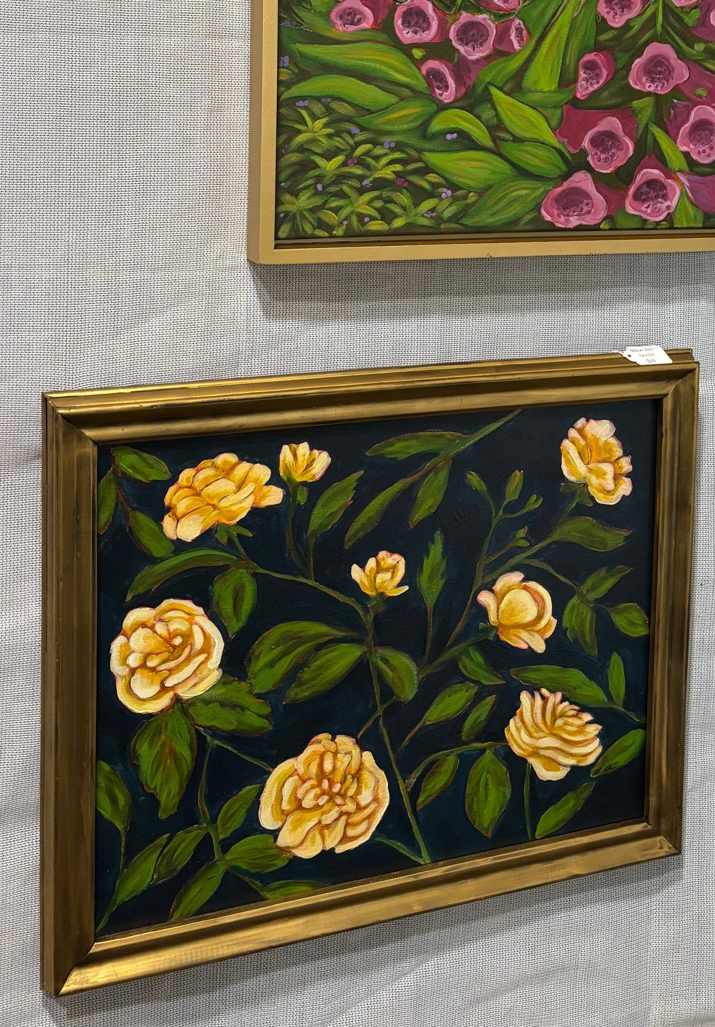 Yellow climbing roses